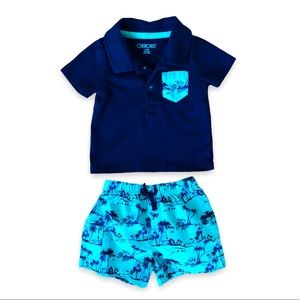 Cherokee | Baby Boys’ Polo shirt and Short Set | size 3M